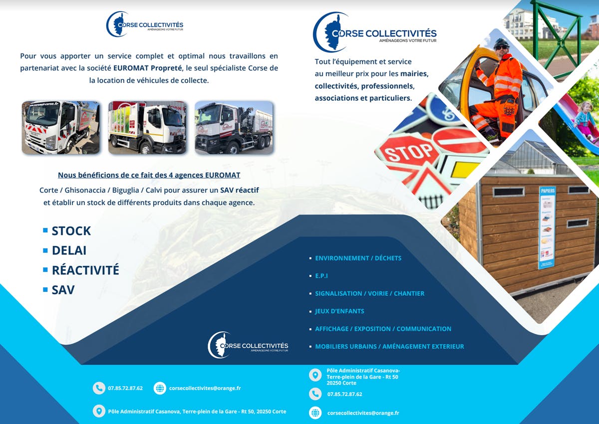 Corse Collectivités - Flyer and graphic chart